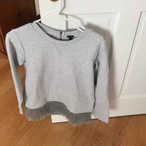 J. Crew sweat shirt with fringe